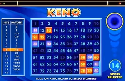 online keno strategy