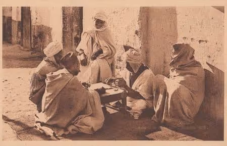 Arabs gambling in long old times