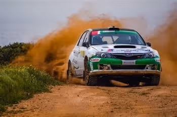 rally car in race