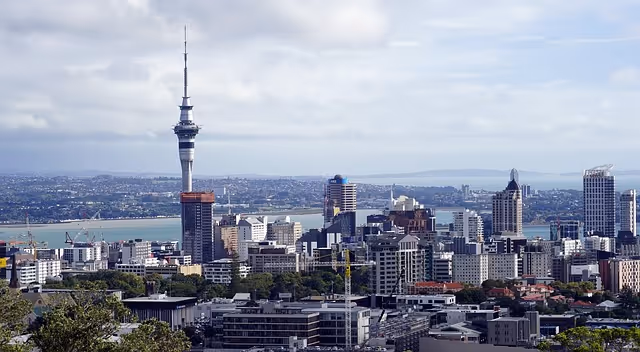 Skyline of Auckland with Sky Tower