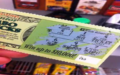 Partially scratched lottery ticket