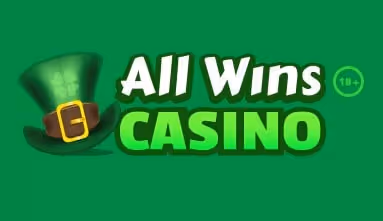 All Wins Casino logo with a leprechaun hat