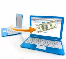 Money transfer between two laptops online