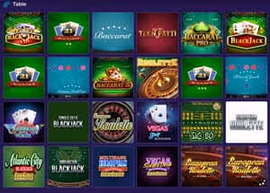Andromeda Casino table games.