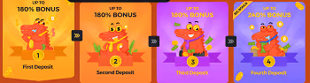 BC.Game Casino: Four deposit bonuses, 180% and 240%