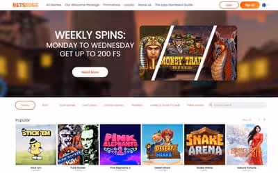 BetsEdge Casino homepage