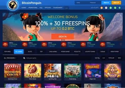 Bitcoin Penguin Casino Welcome Bonus