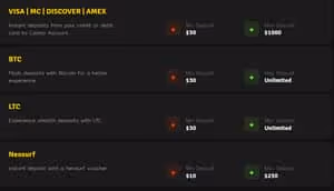 ComicPlay Casino: payment methods