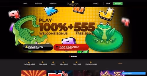 DaVinci's Gold Casino Welcome Bonus
