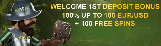 FastPay Casino Welcome Bonus: 100% Up to 100 EUR/USD + 100 Free Spins