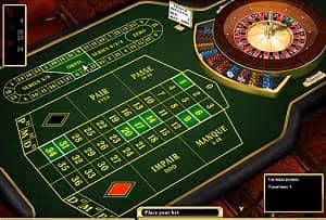 French Roulette table layout