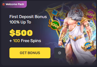 GetSlots Casino Welcome Pack: 100% First Deposit Bonus Up to $500 + 100 Free Spins