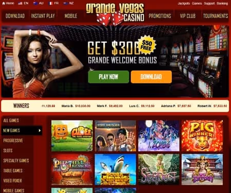 Grande Vegas Casino Welcome Bonus