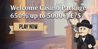 Harry's Casino Welcome Package: 650% Up to 5000€/£/$
