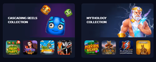 JeetCity Casino game collections: Cascading Reels and Mythology