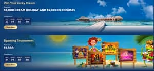 Casino promotions: dream holiday and a slot tournament