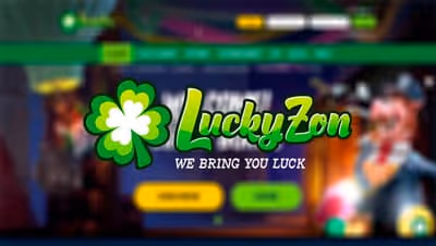 Casino website with shamrock logo