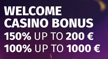 MyStake Casino Welcome Bonus: 150% to 200€, 100% to 1000€