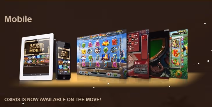 Mobile casino games on a tablet and smartphone