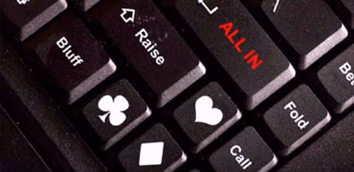 Close-up of poker-themed keyboard keys