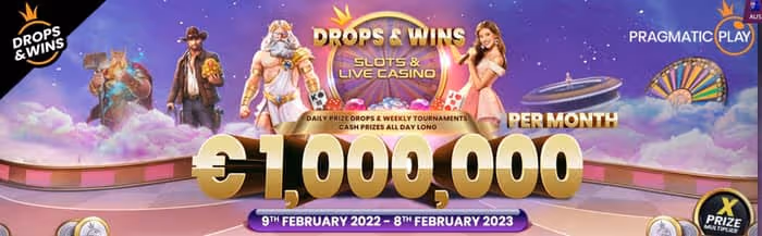 Pragmatic Play Drops & Wins promotion with €1,000,000 prize
