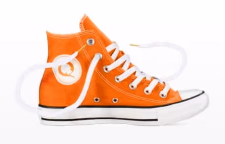 Qiwi Orange Shoe high-top sneaker.