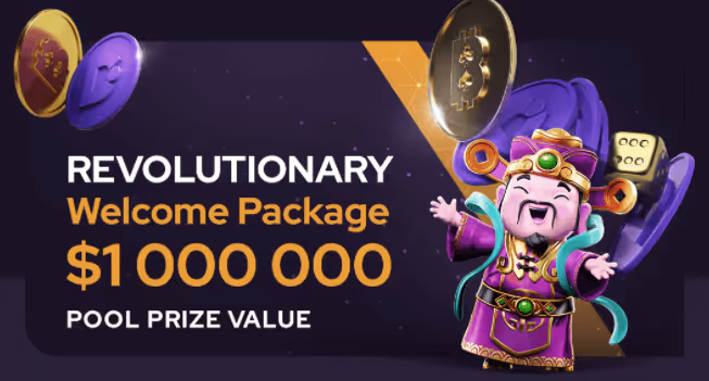 ShadowBit Casino Welcome Package: $1,000,000 Pool Prize Value