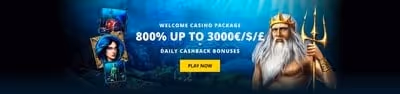 SlotsNBets Casino Welcome Package: 800% Up to 3000€/$/£ + Daily Cashback