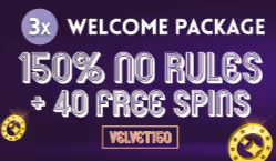 Velvet Spin Casino 3x Welcome Package
