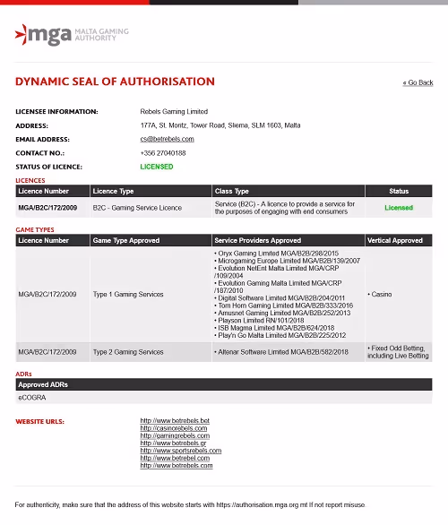 betrebels license 0 1