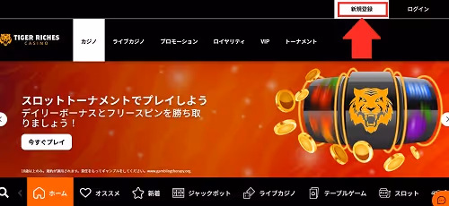 tiger riches register1 2