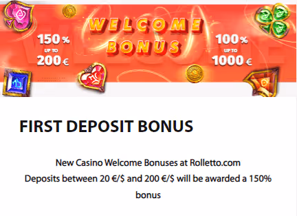 rolletto casino welcome