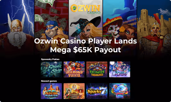 Ozwin Casino Player Lands Mega $65k Payout