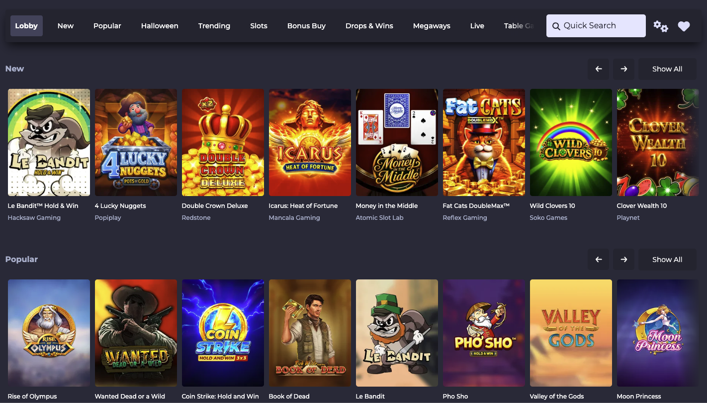 winning.io games library