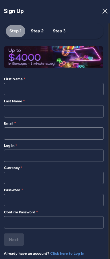 OCG sign up