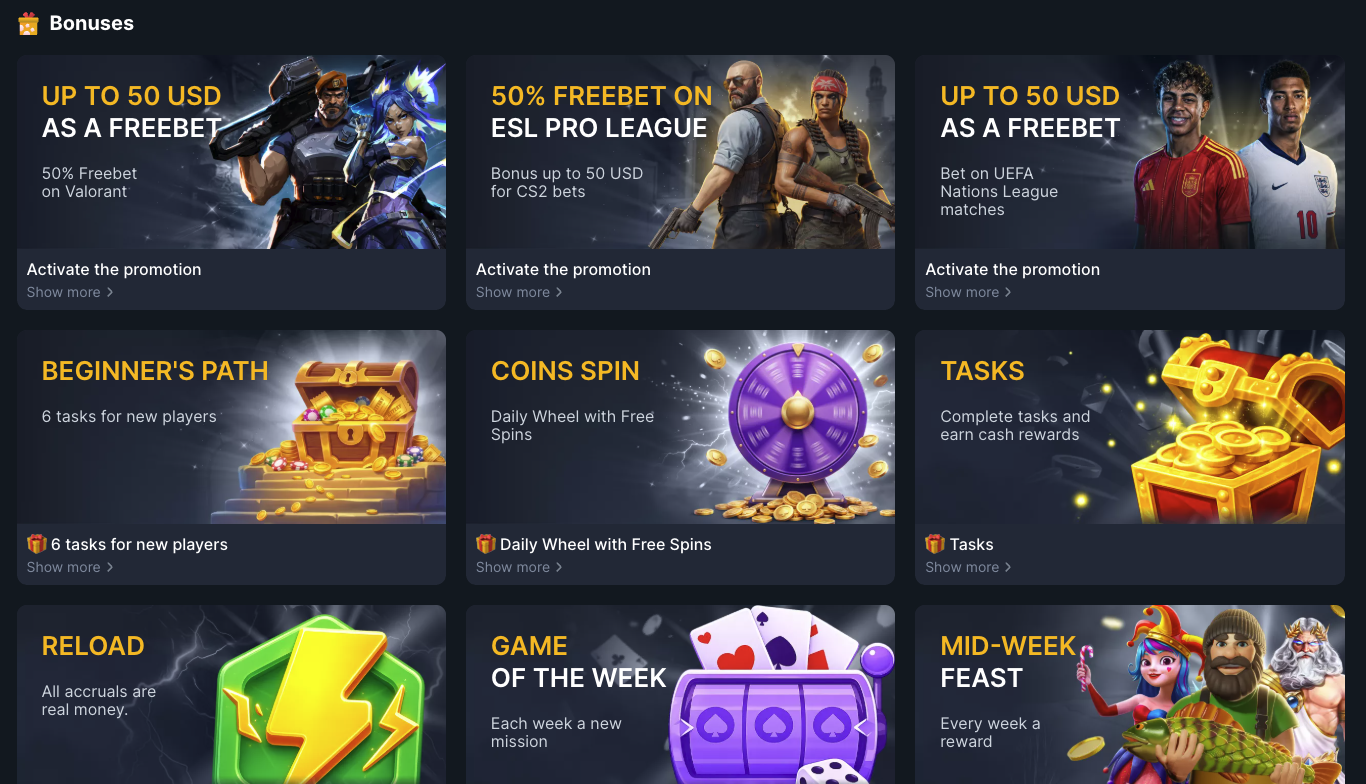bonuses coins.game