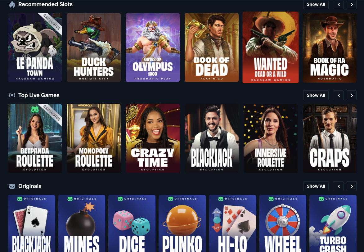 betpanda games